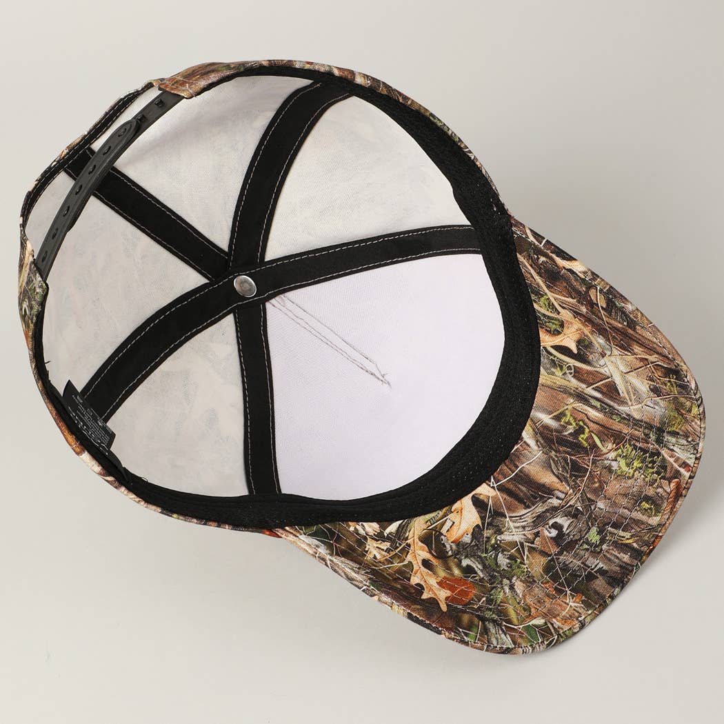 'Howdy Darlin' Embroidered Patch Camouflage Cream Baseball Trucker Hat