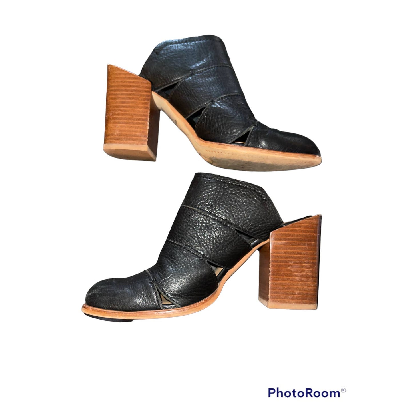 Dolce Vita Makeo Mule Black Brown Leather Pumps Size 6.5
