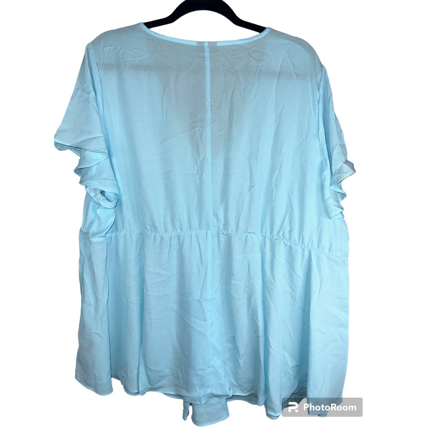 NWT Torrid Georgette Twist Surplice Flutter Sleeve Blouse V Neck Size 3(3X)