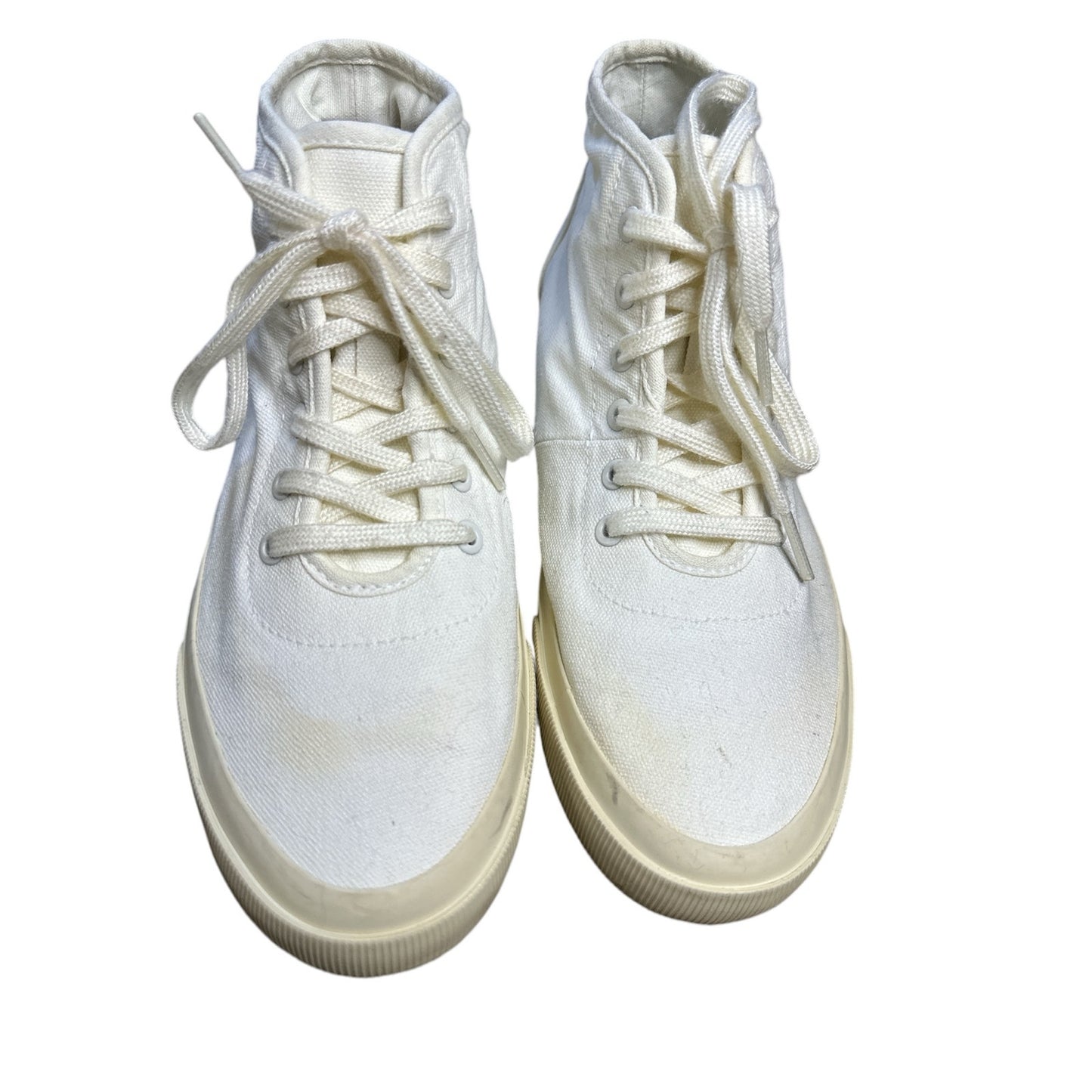 Everlane White Canvas High Tops Lace Up Sneakers Size Women’s 8
