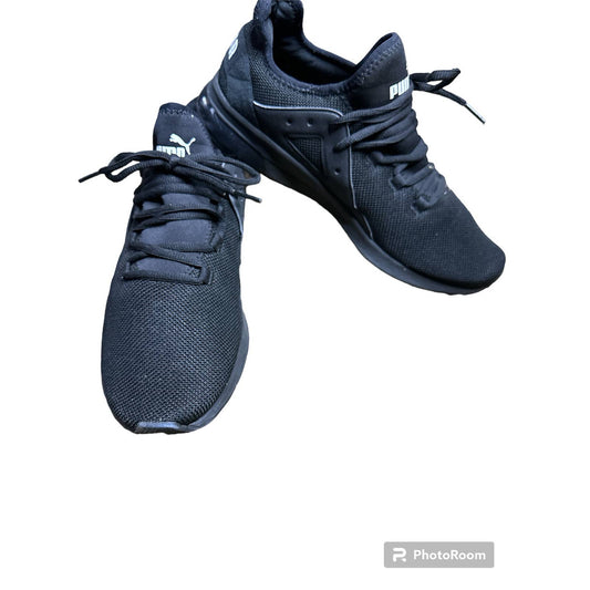 Mens Puma Electron Street Black Lace Up Running Athletic Shoes Size 11