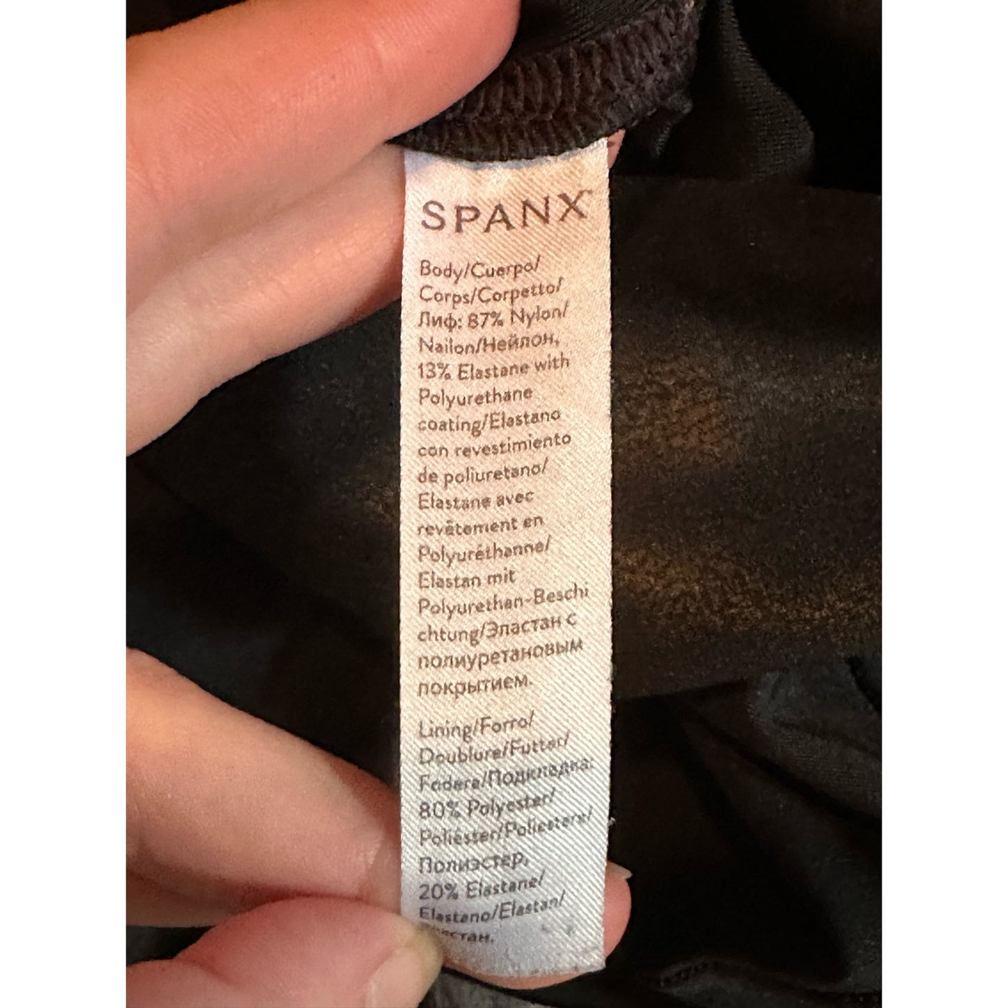 Spanx 'Faux Leather Leggings' Shimmery Sparkly Black Leggings Size Small Petite