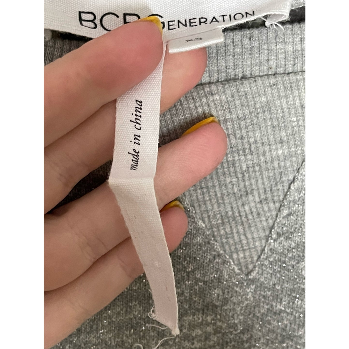 BCBGeneration Long Sleeve Grey Fit Flare Mini Dress XS