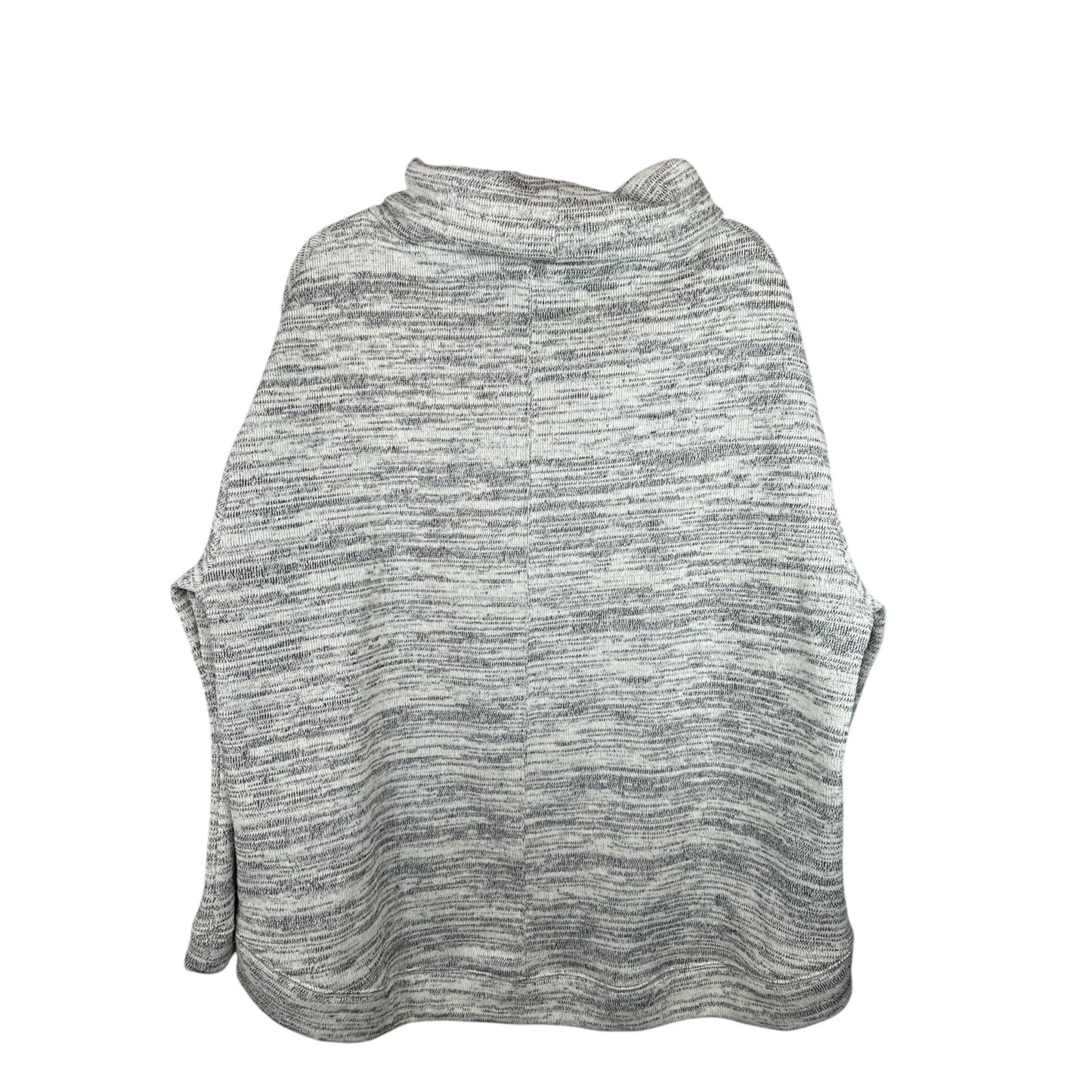 Saturday Sunday Anthropologie Space Dye Grey Cowl Neck Pull Over Sweater Size L