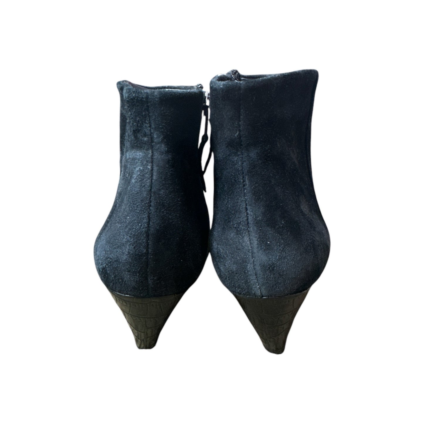 Women’s Sam Edelman Black Zip Up Suede Kinzey Ankle Kitten Heeled Booties Size 7