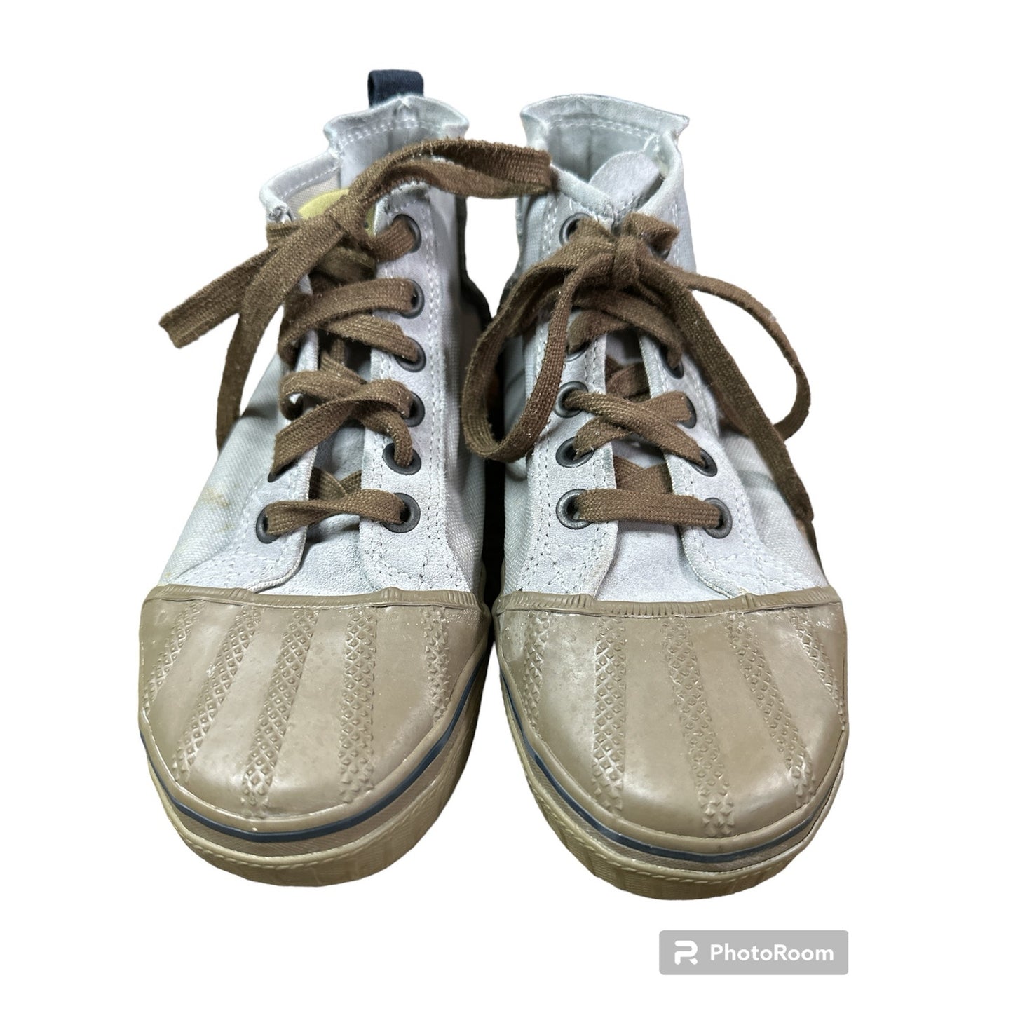 Men's Sorel Sentry Chukka High Tops Lace Up Grey Brown Sneakers Size 7