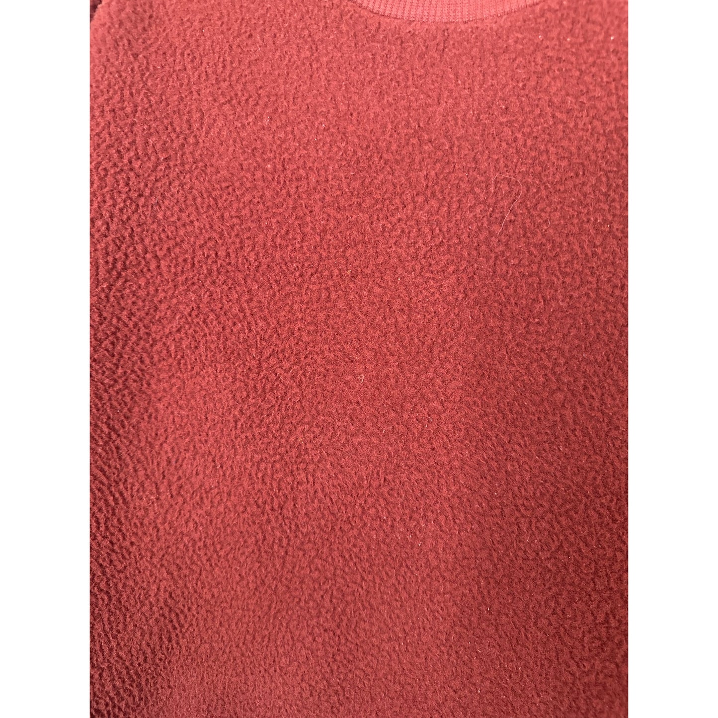 Everlane ReNew Rust Dark Red Long Sleeve Sherpa Pullover Sweatshirt Size Small