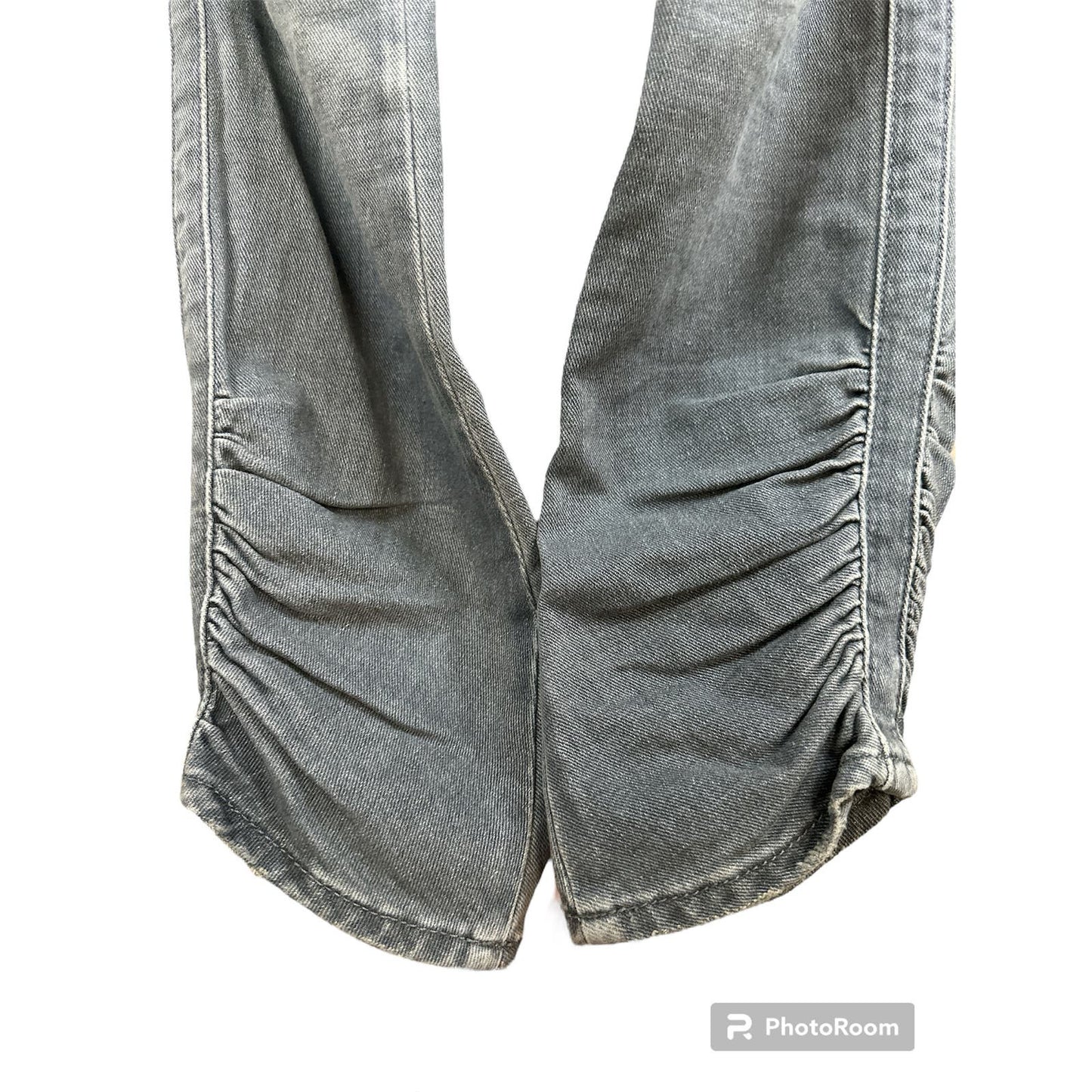 Joe’s Jeans Grey “The Icon” Mid Rise Skinny Ankle Scrunch Sides Size 25