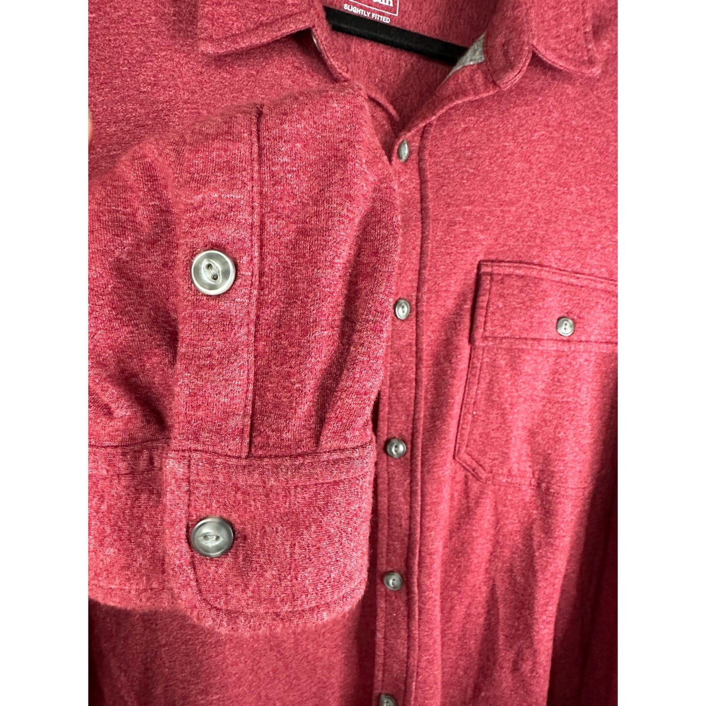 Men’s L.L. Bean ‘Slightly Fitted’ Red Maroon Button Down Shirt Size XXL-Regular