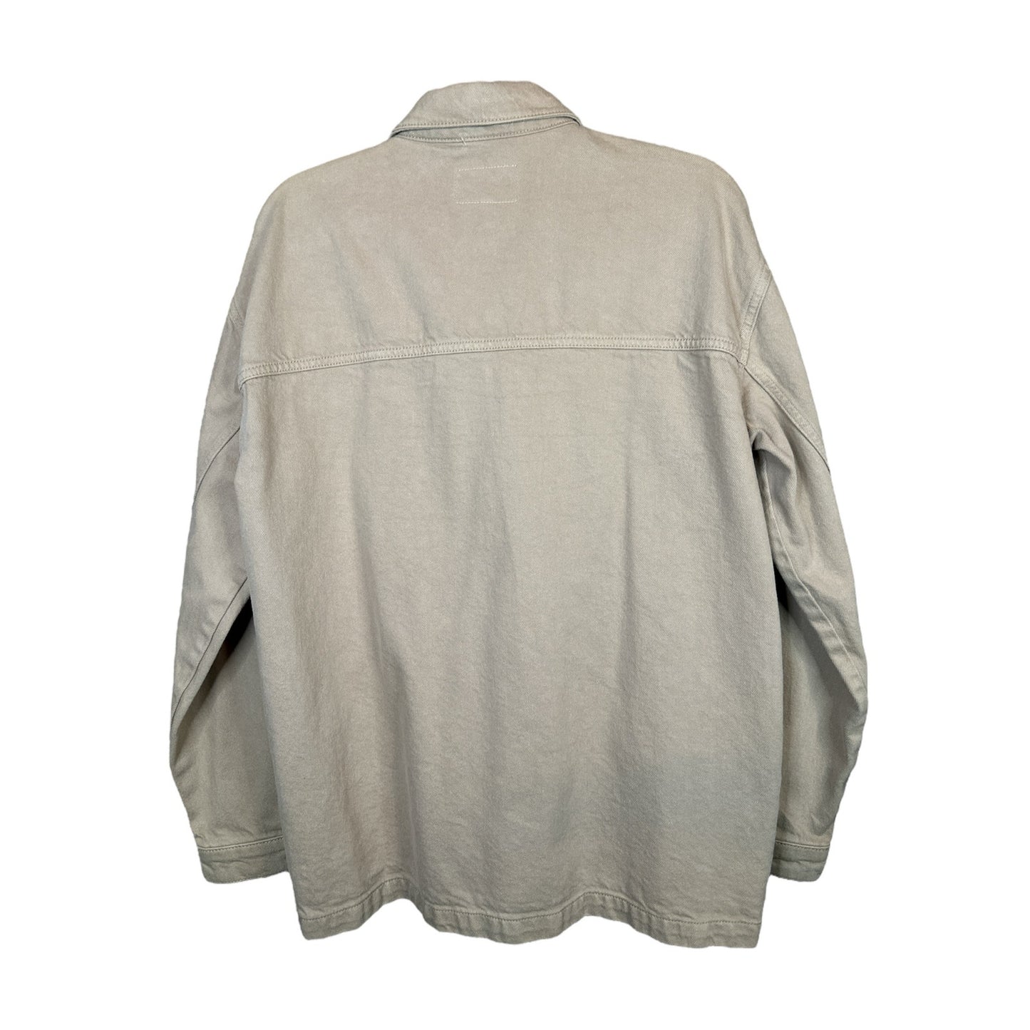 NA-KD Women's Oversized Khaki Long Sleeve Lilac Stripe Detail Jacket Size 34
