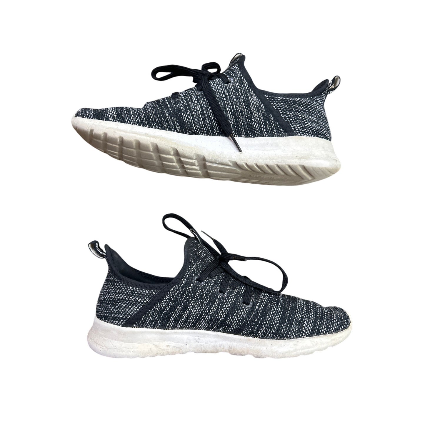 Women’s Adidas Black White Lace Up CloudFoam Pure 2.0 Athletic Shoe Size 9