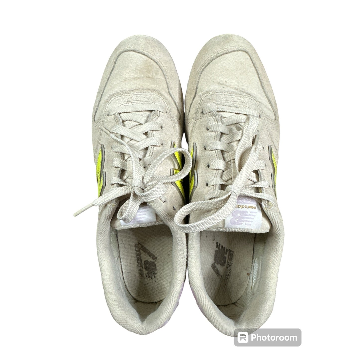 Women’s New Balance Beige Yellow 696 Athletic Lace Up Fashion Sneakers Size 9.5