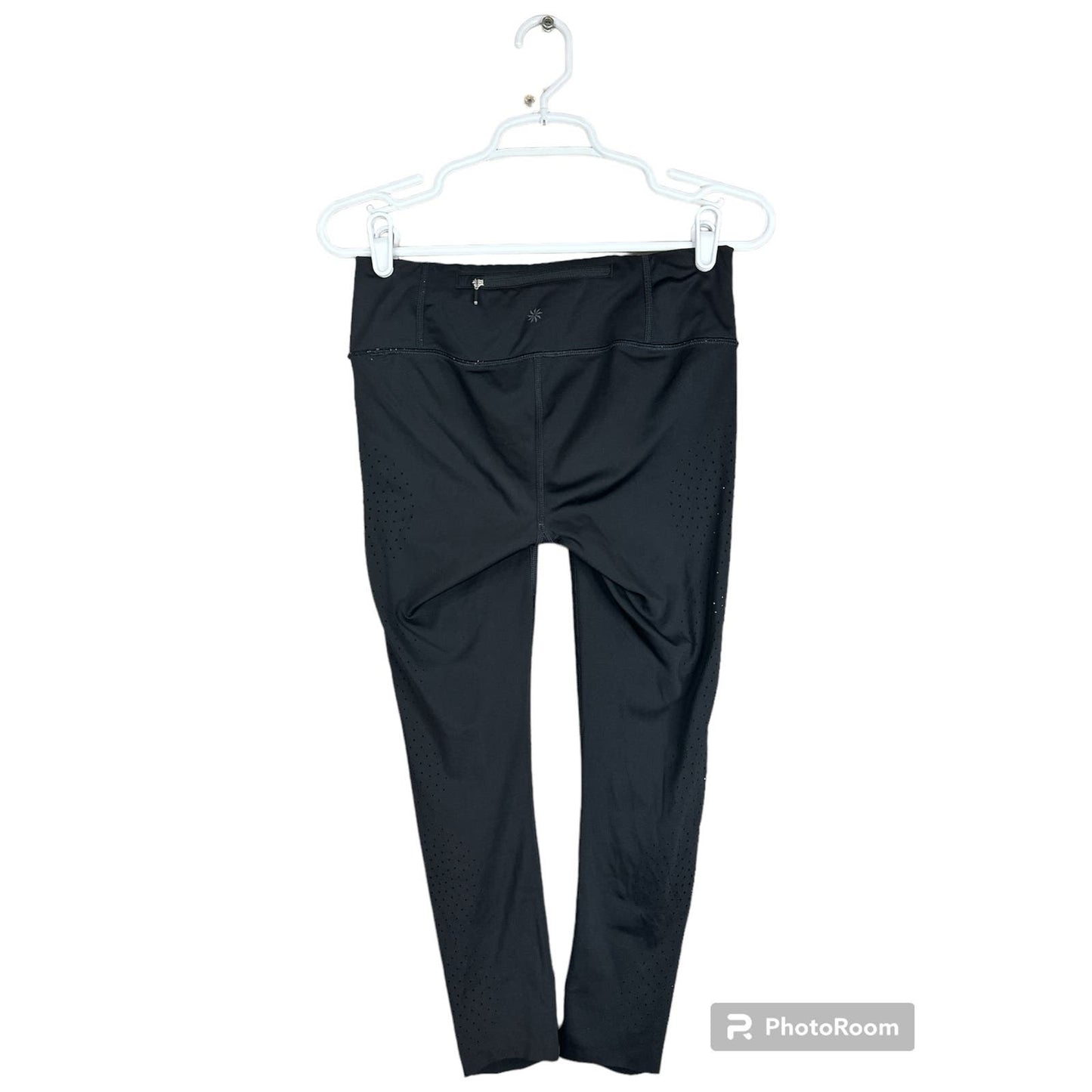 Athleta Black Keyhole Detail Crop Capri Leggings Size XS