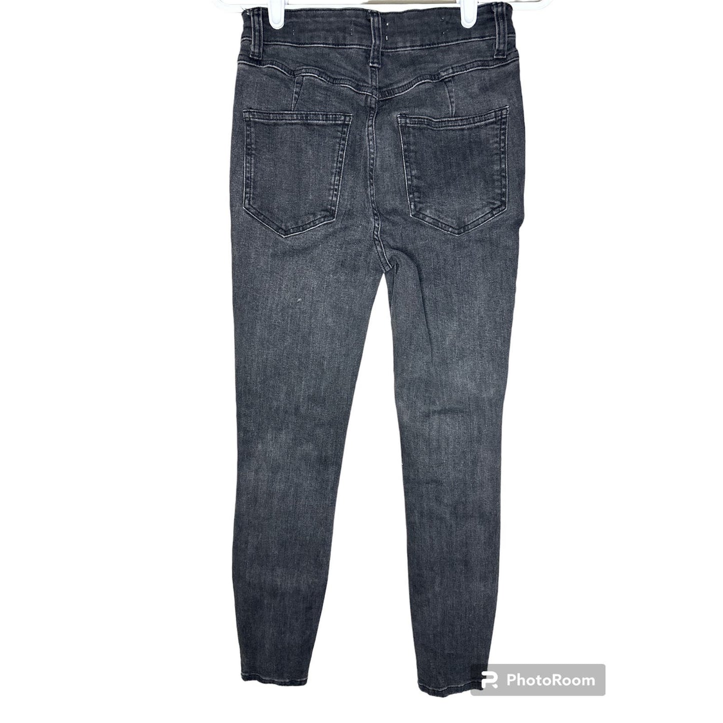 Pilcro&The Letterpress Anthropologie High Rise Skinny Buttonfly Black Jeans| 27