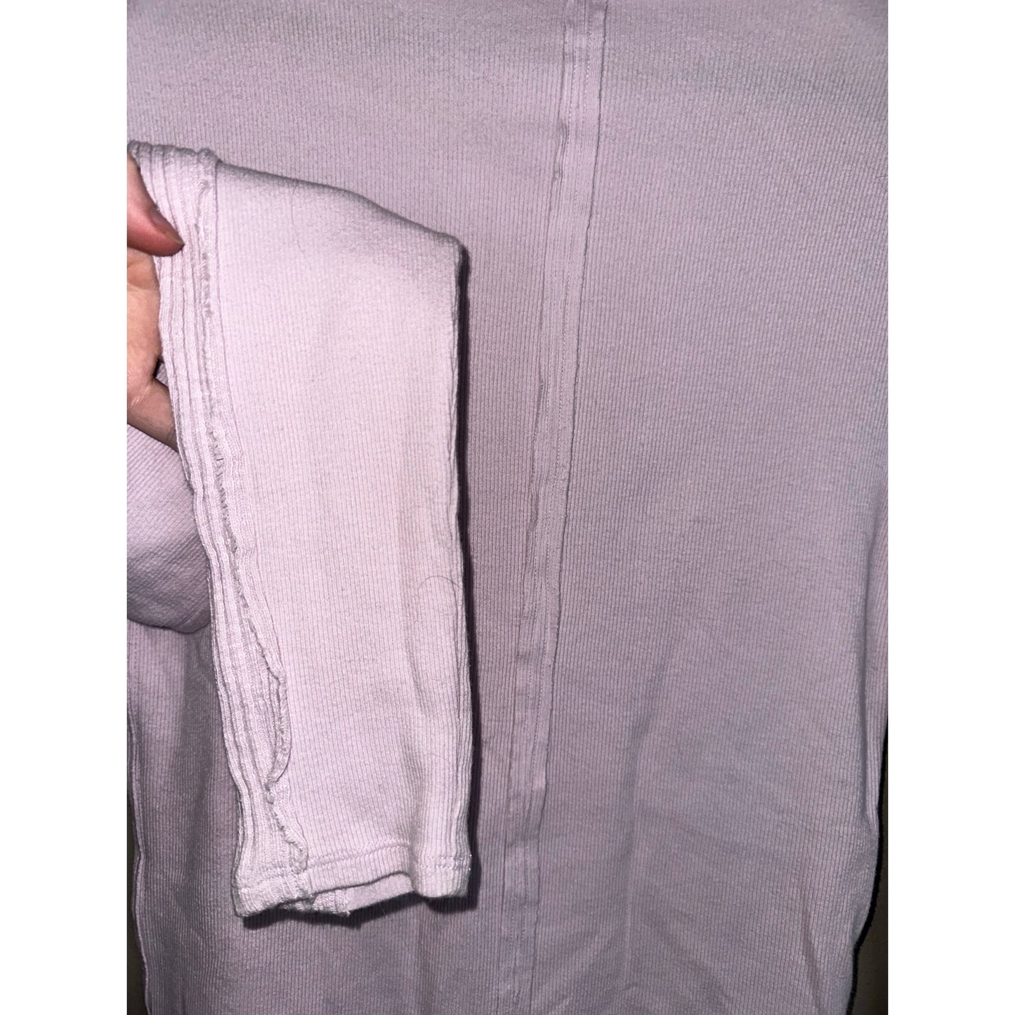 We The Free 'Bolero' Light Purple Long Sleeve Ribbed Turtle Neck Blouse Size S