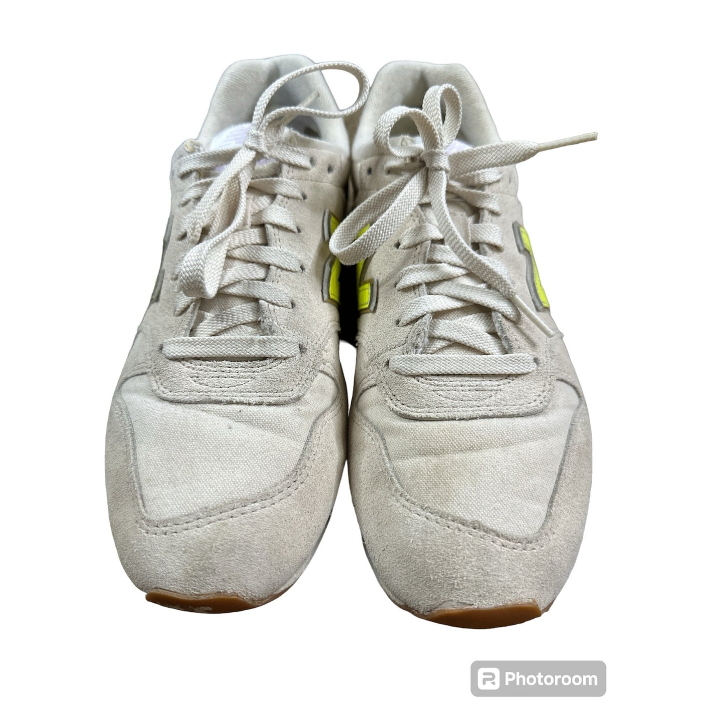 Women’s New Balance Beige Yellow 696 Athletic Lace Up Fashion Sneakers Size 9.5