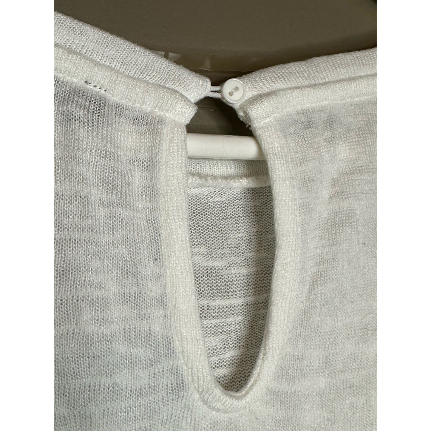 Sanctuary Bell Long Sleeves White Blouse Keyhole Size L