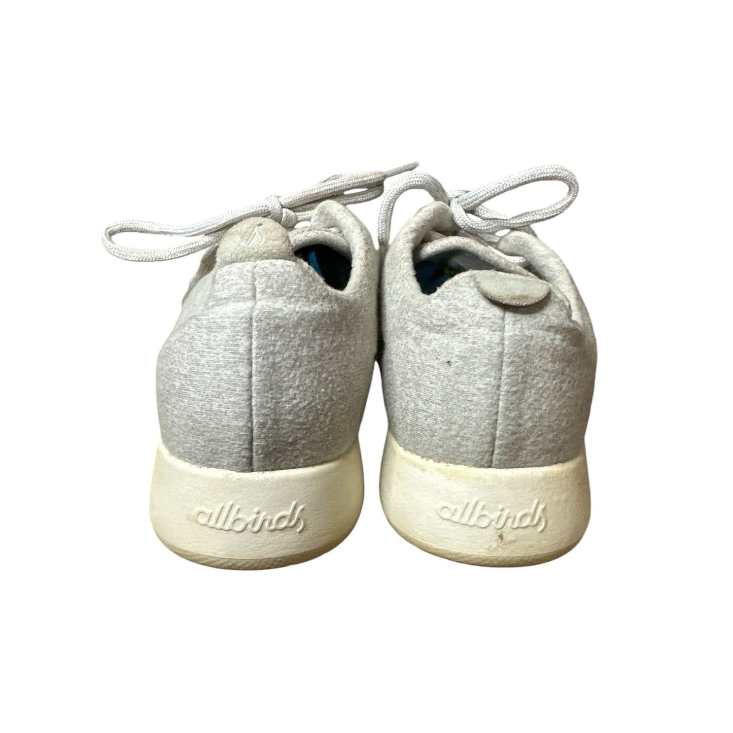 Women’s Allbirds Light Grey White Lace Up Athletic/Running ‘Wool Runners’ Size 8