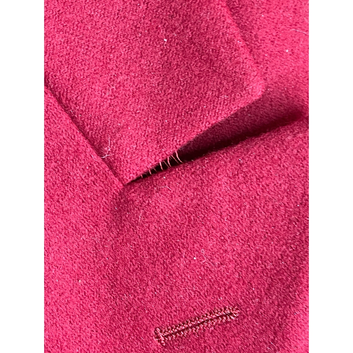 Vintage Red Burberry Long Sleeve Gold Button Double Breasted Blazer