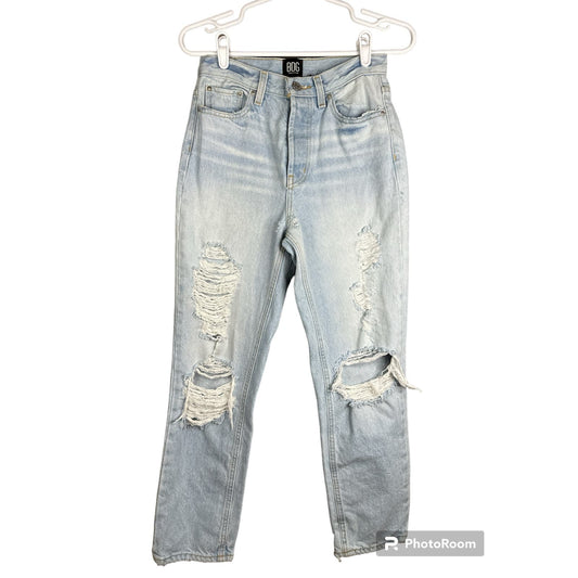 BDG Distressed Button Fly Light Wash Jeans Slim Straight Size 26