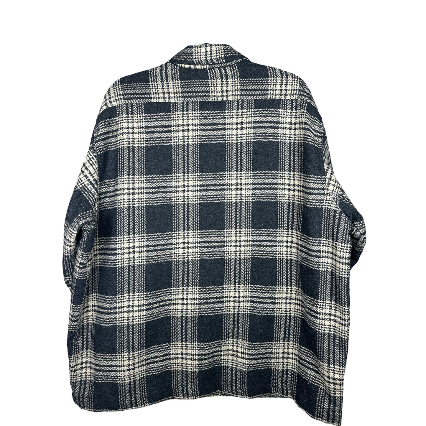 Men’s Dockers Authentic Zip Up Plaid Pockets Wool Collared Jacket Size Large