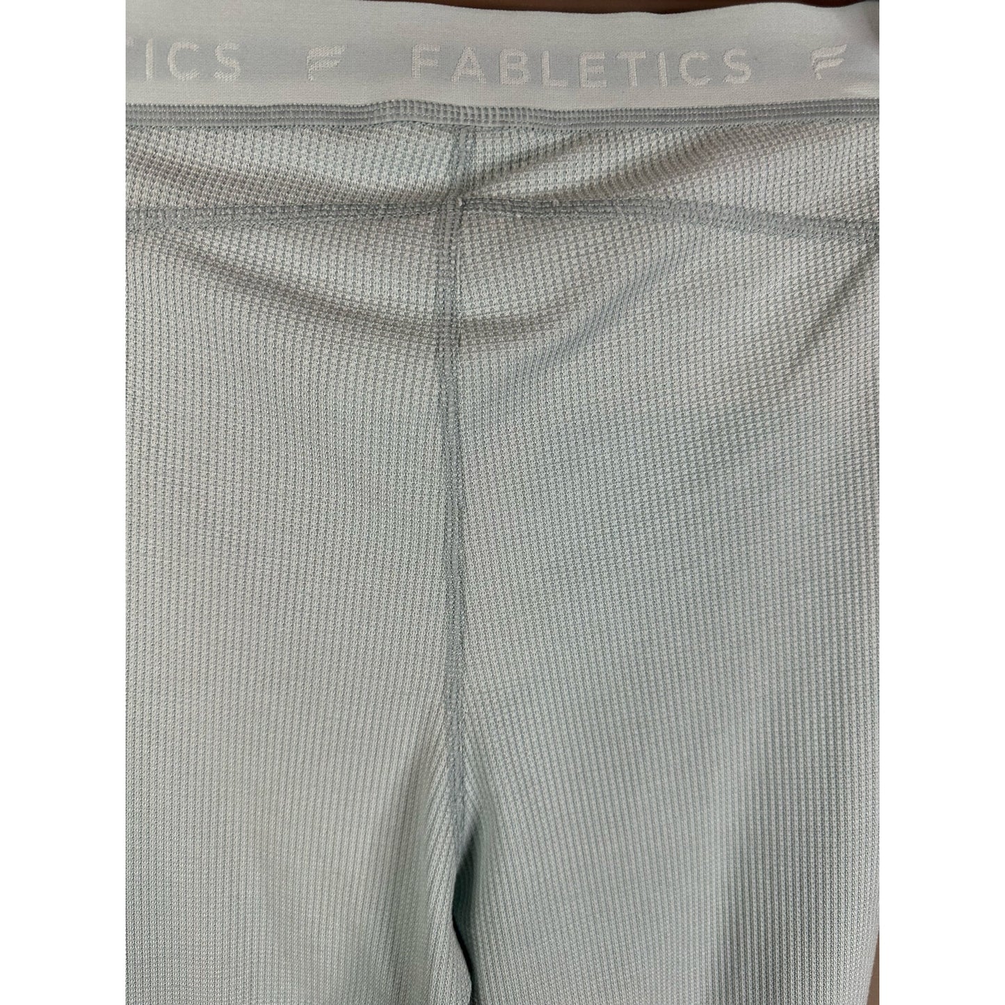 Fabletics Teal Long John’s Thermal Waffle Knit Leggings Underpants Size Small