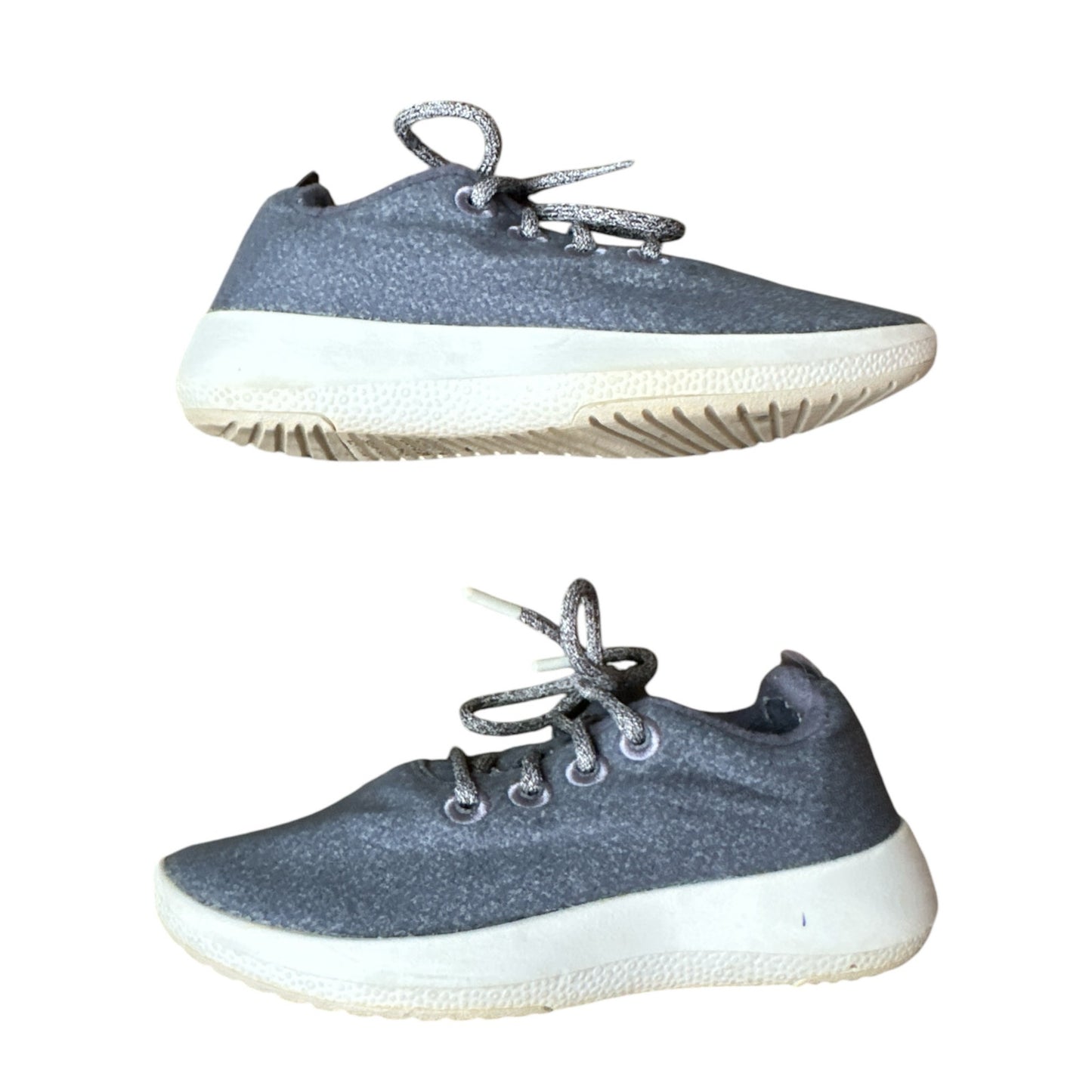 Women’s Allbirds Wool Runners Lace Up Grey White WR Athletic Sneakers Size 7