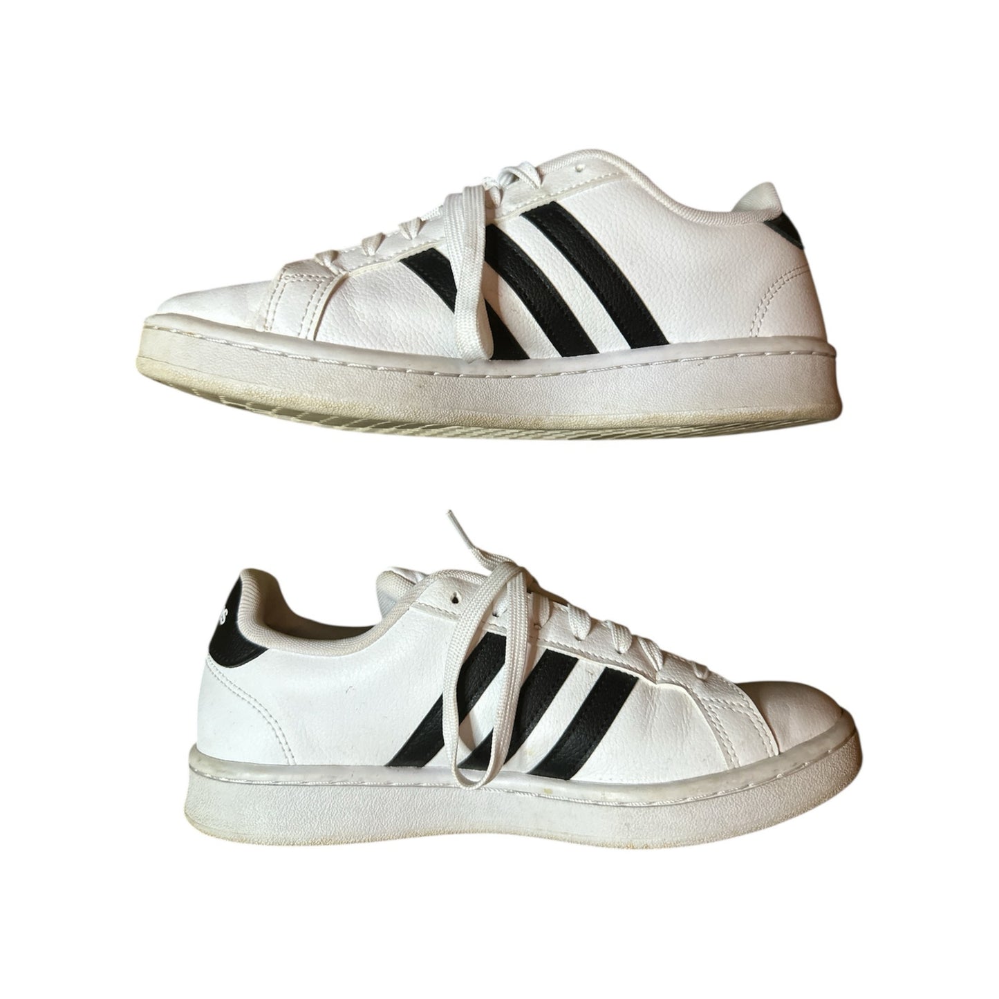 Women’s Adidas Grand Court White Black Lace Up Casual Fashion Sneakers Size 8