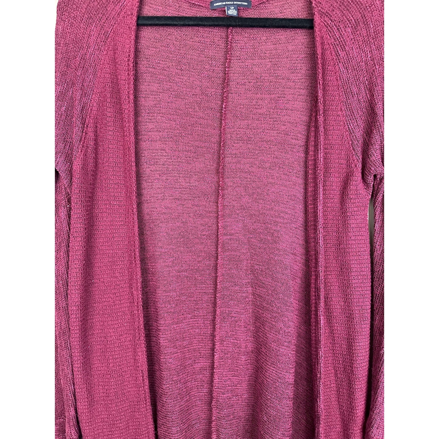 American Eagle Outfitters Long Sleeve Purple Plum Open Front Cardigan Size Small
