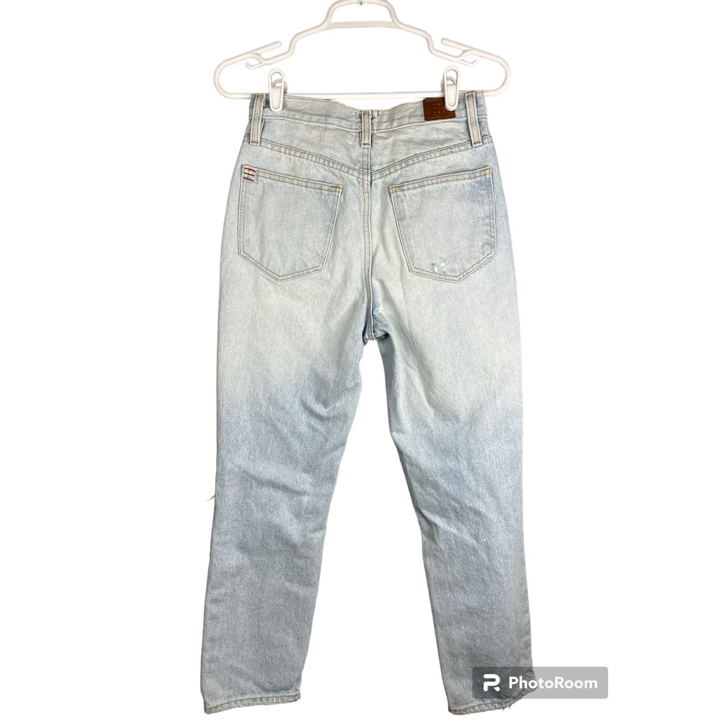 BDG Distressed Button Fly Light Wash Jeans Slim Straight Size 26