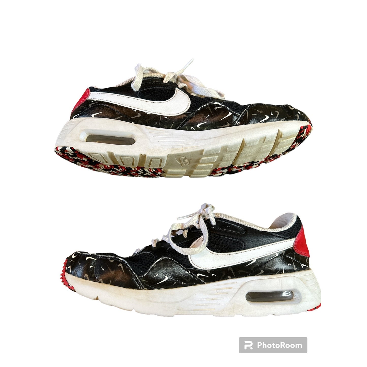 Mens Nike Swooshfetti 2021 Black White University Red Size 8