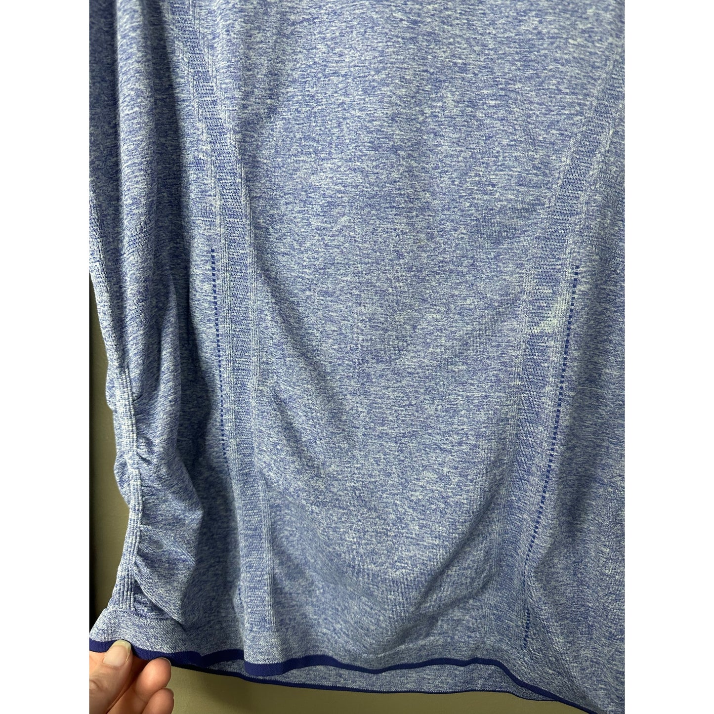 Athleta 'Fast Track' Blue Long Sleeve Athletic Workout Shirt Size Small