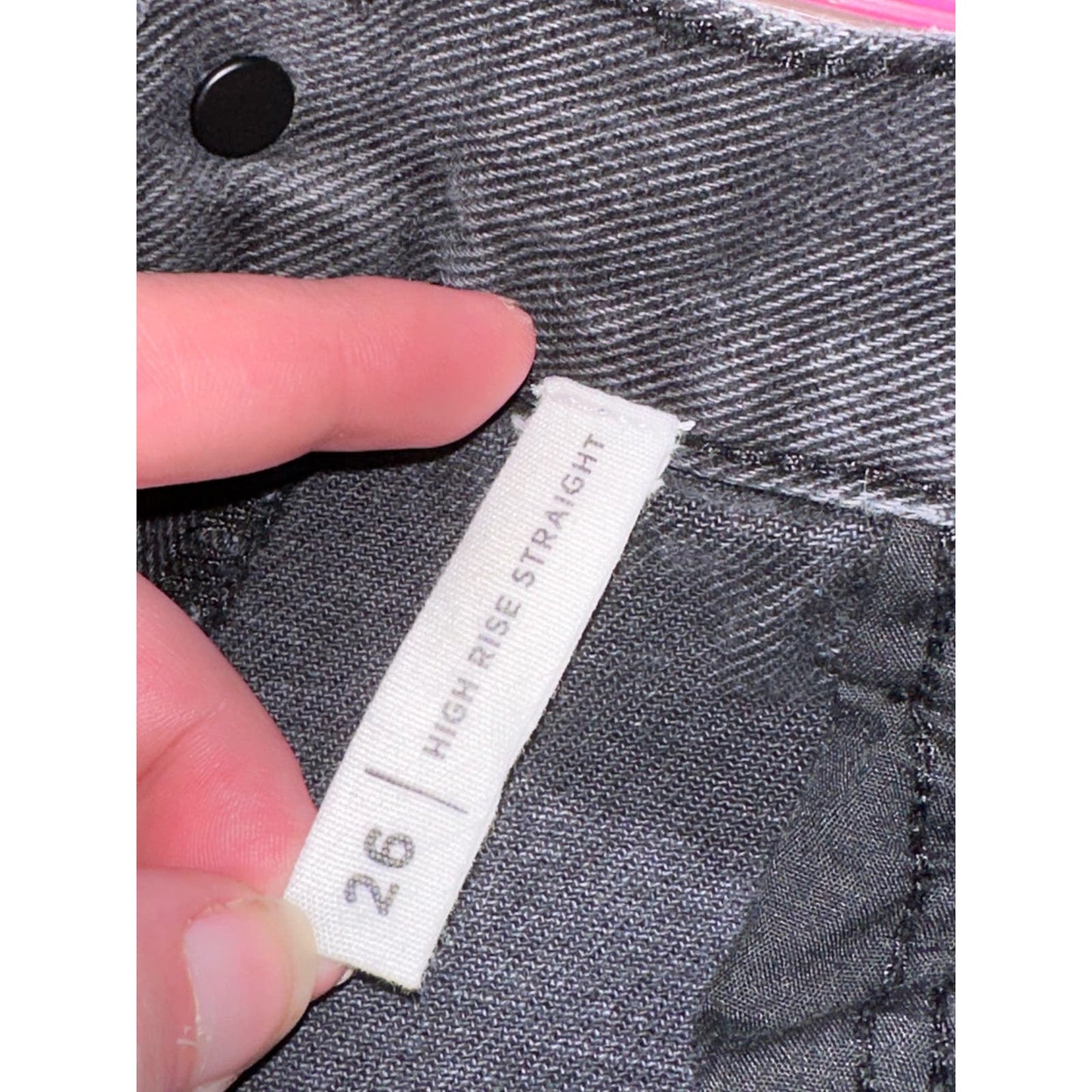 Pacsun Black Distressed High Rise Straight Button Fly Jeans Size 26