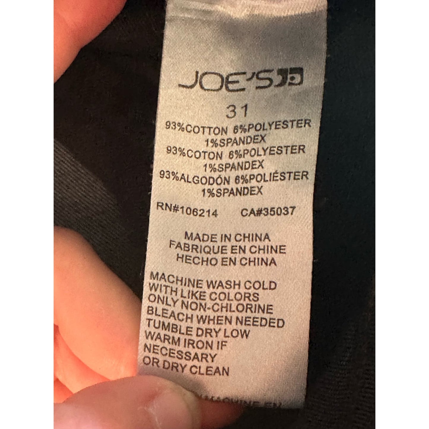 Joe’s Jeans Medium Wash Raw Hem Fringe Skinny/ Straight Size 31