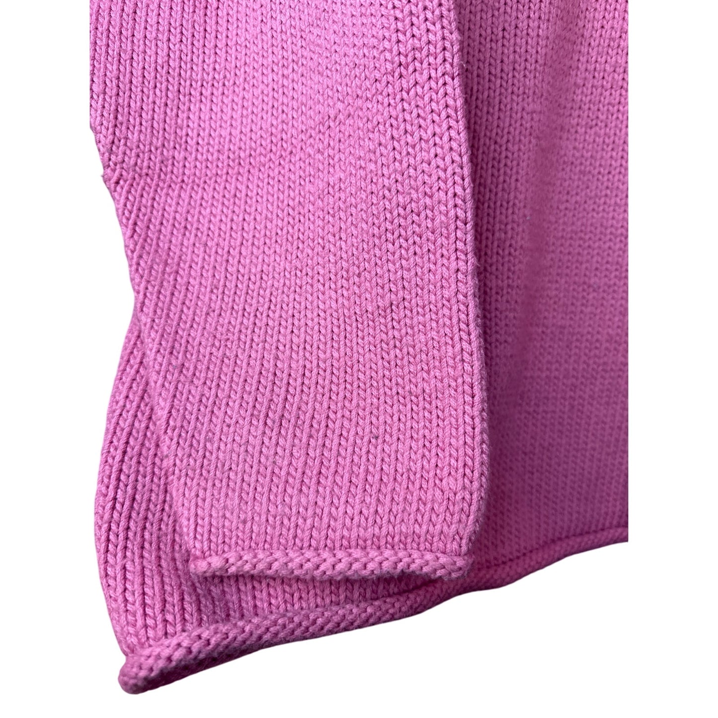 Handmade Heavy Knitted Long Sleeve Thick Pink Pullover Sweater Size L/XL
