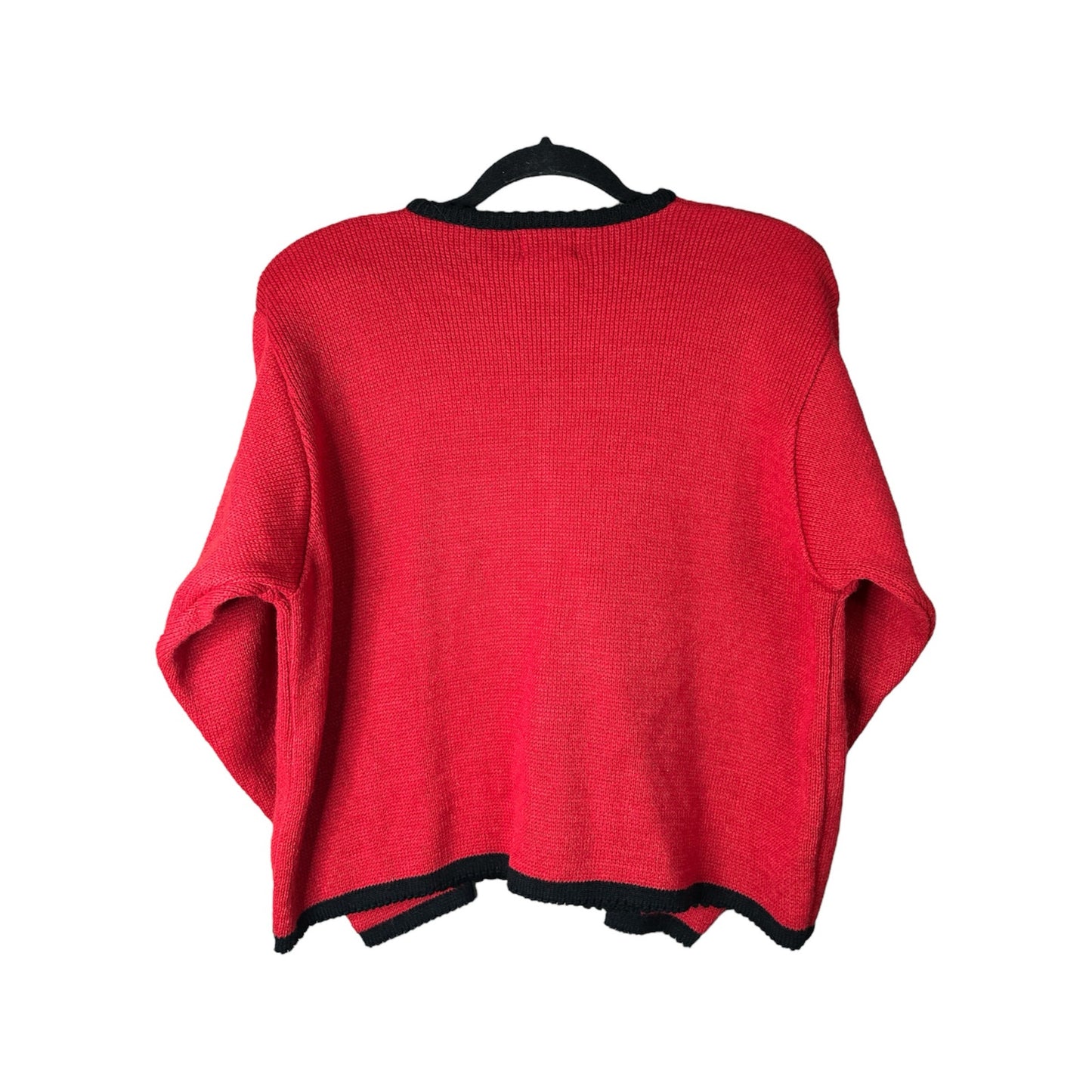 Vintage Lindsey Blake Red 100% Acrylic Long Sleeve Button Cardigan Size Large