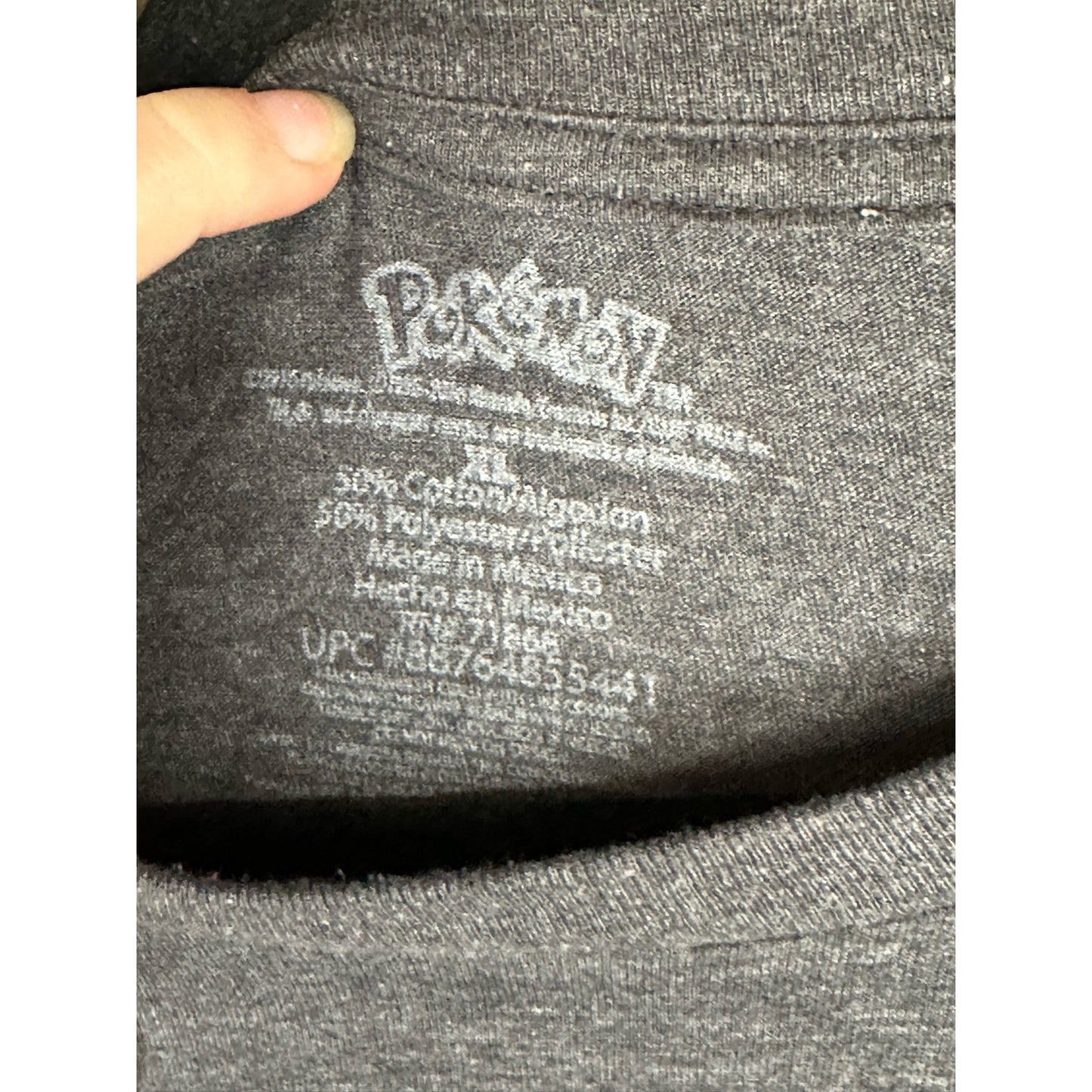 Pokémon Grey Graphic T-Shirt Short Sleeves Pikachu Charmander Size XL