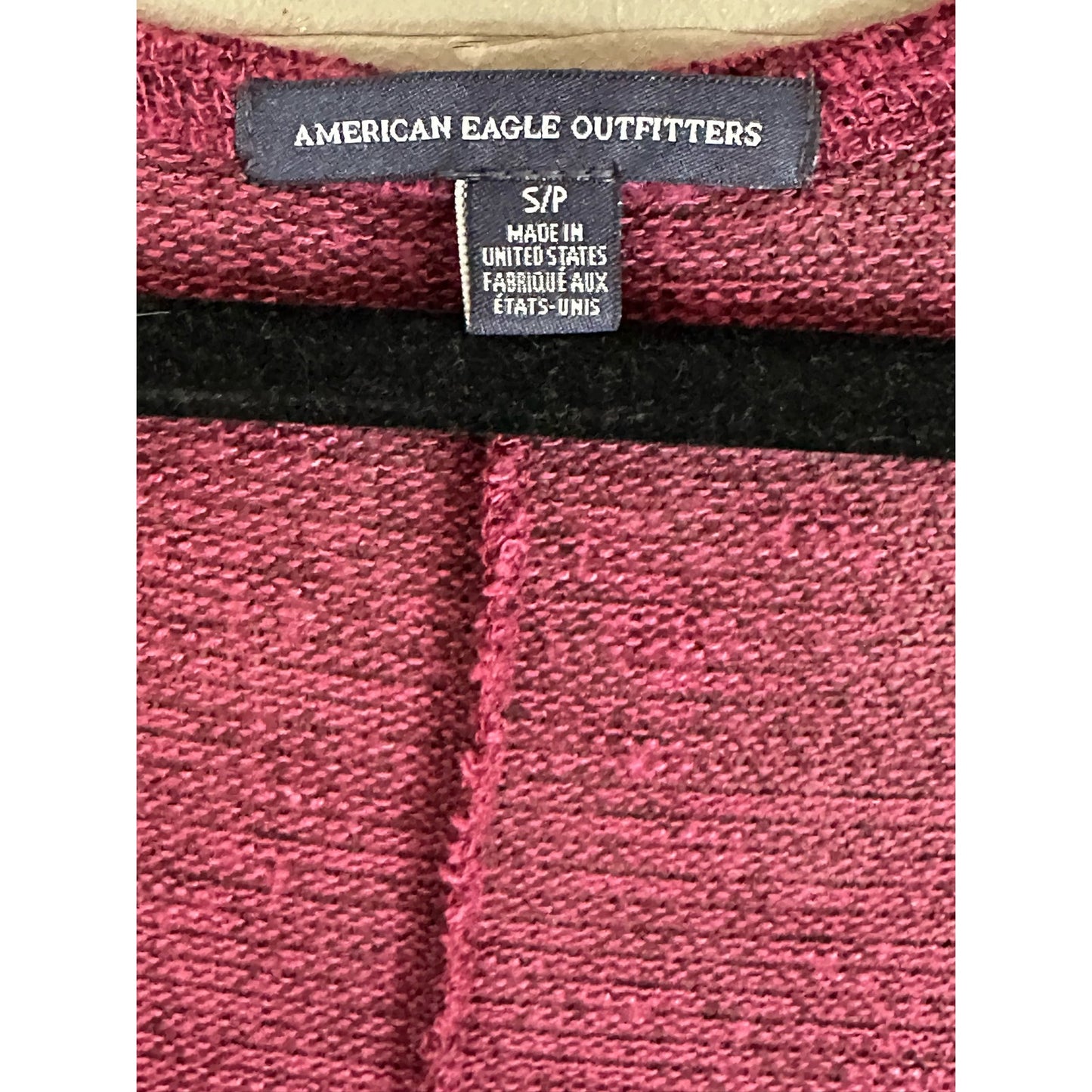 American Eagle Outfitters Long Sleeve Purple Plum Open Front Cardigan Size Small