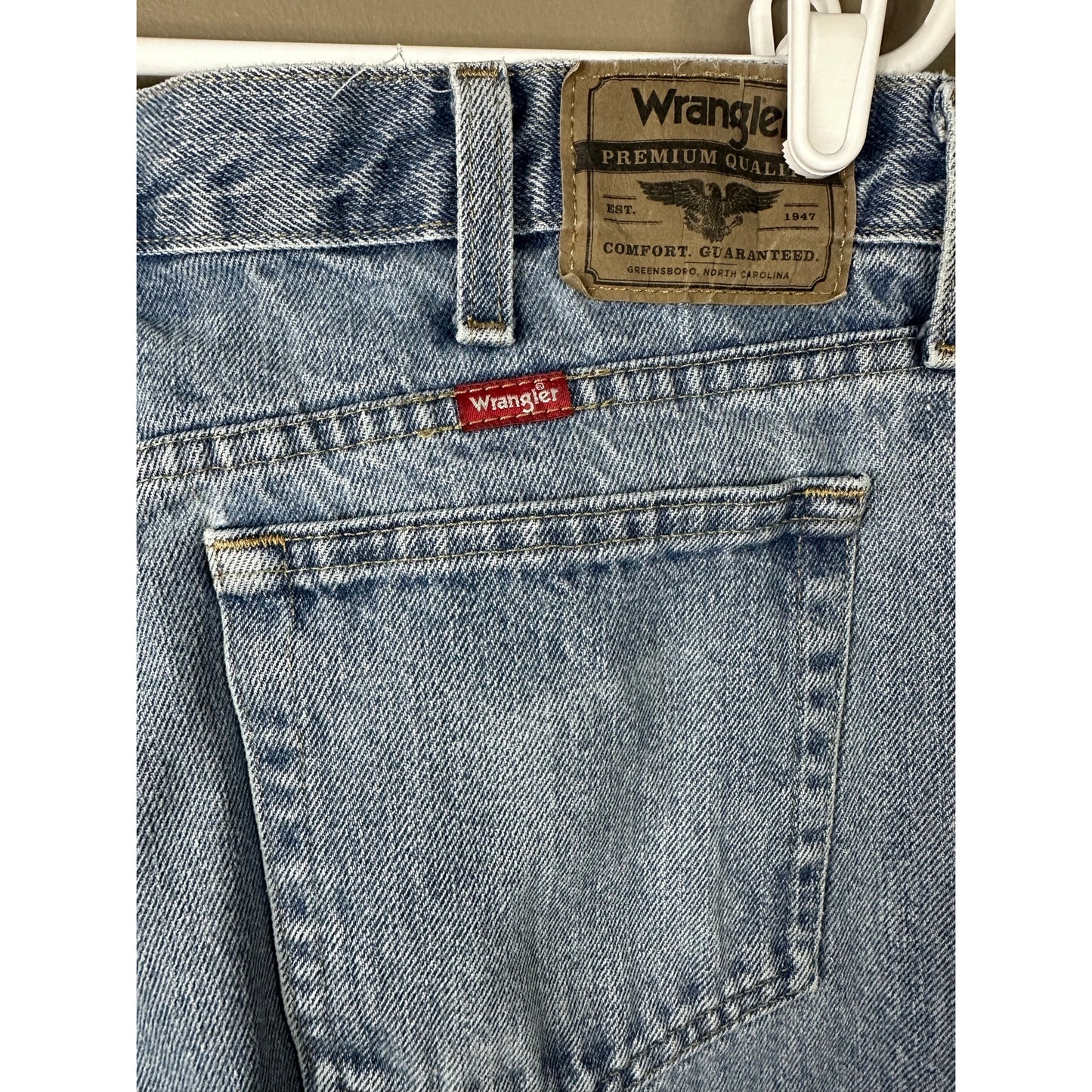 Men’s Wrangler’s 'Five Star Premium Regular Fit' Blue Jean Denim Size 36x30