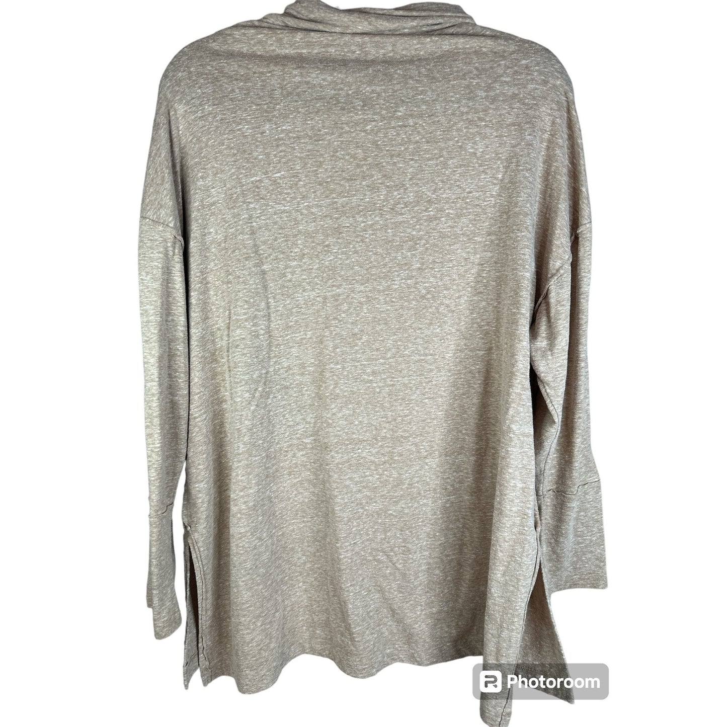 We The Free Beige/ Tan Long Sleeve Cowl Neck Bella Vista Blouse Size XS