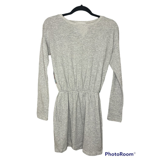 BCBGeneration Long Sleeve Grey Fit Flare Mini Dress XS