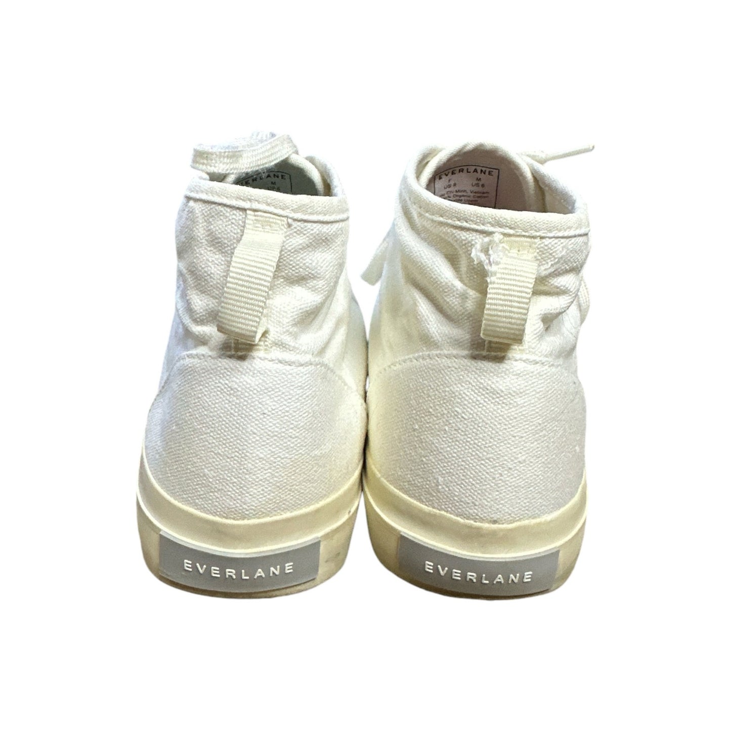 Everlane White Canvas High Tops Lace Up Sneakers Size Women’s 8