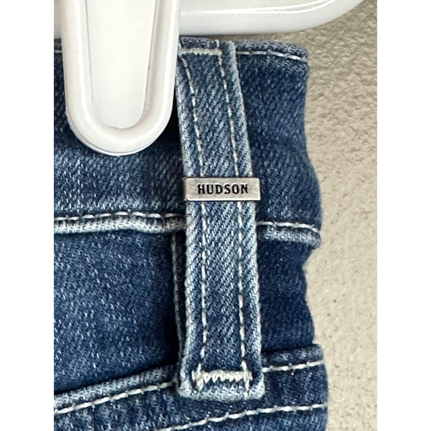 Hudson Los Angeles Skinny Jeans Blue Denim Raw Hem Size 29