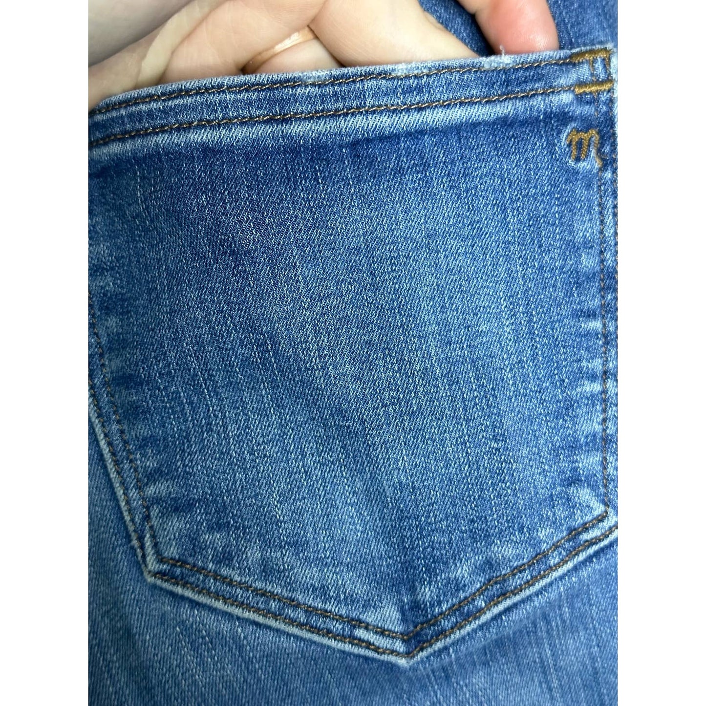 Madewell 10 Inch High-Rise Skinny Jeans Buttonfly Slight Distress Size 26