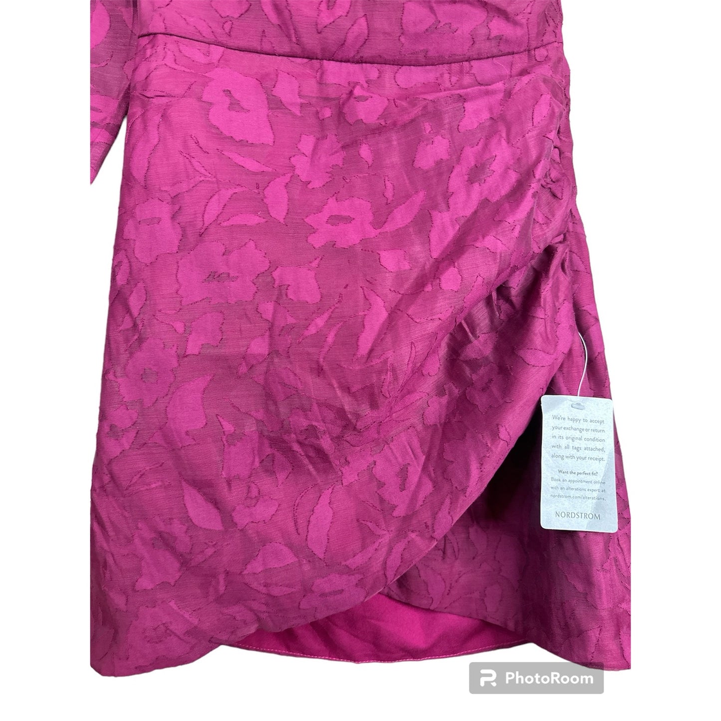 Lulu’s 'Emogene Burnout' Long Sleeve One Side Purple Print Bodycon Dress Size XS