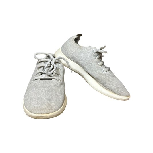 Women’s Allbirds Light Grey White Lace Up Athletic/Running ‘Wool Runners’ Size 8