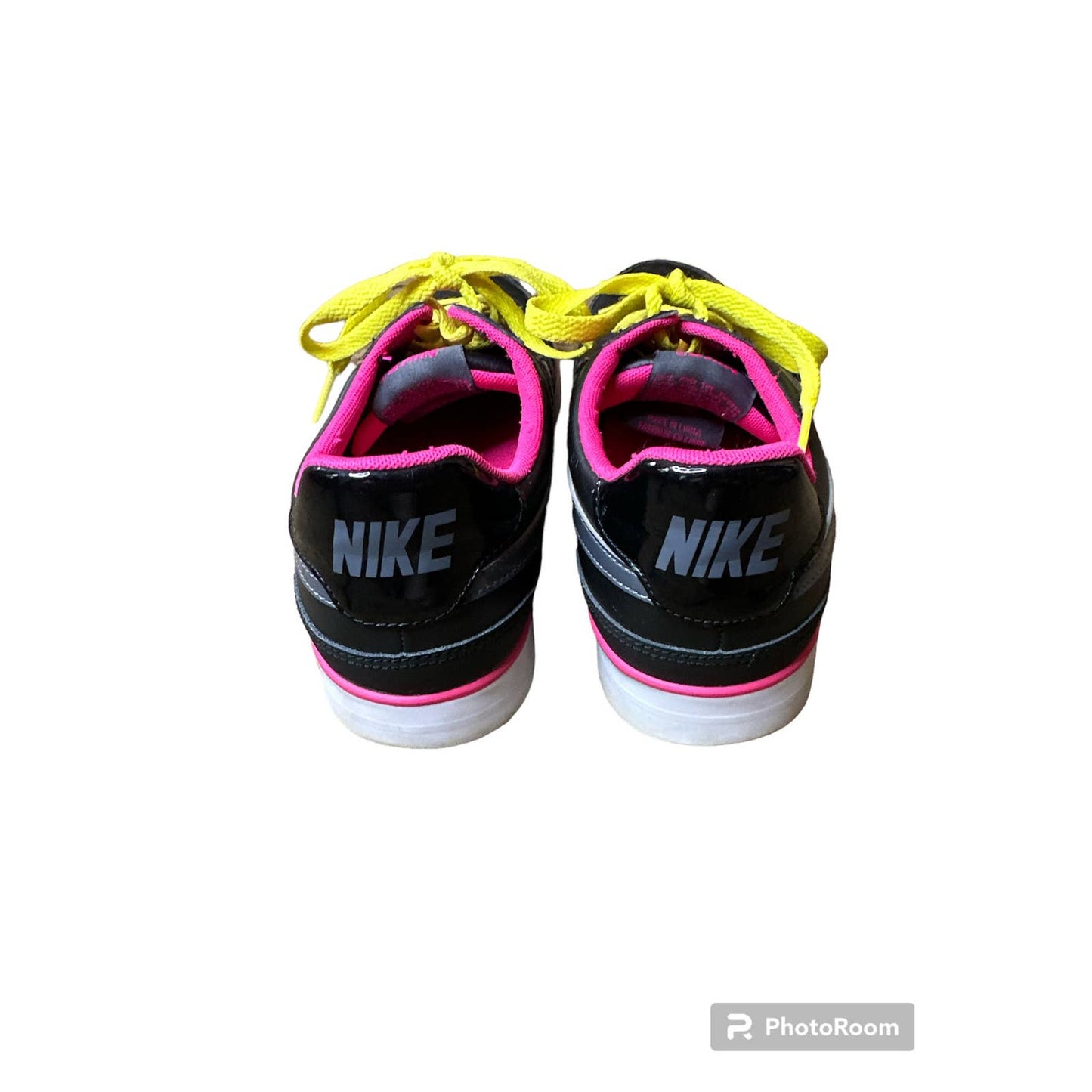 Women' Nike Sweet Ace Black White Yellow Pink Low Top Sneakers Size 8