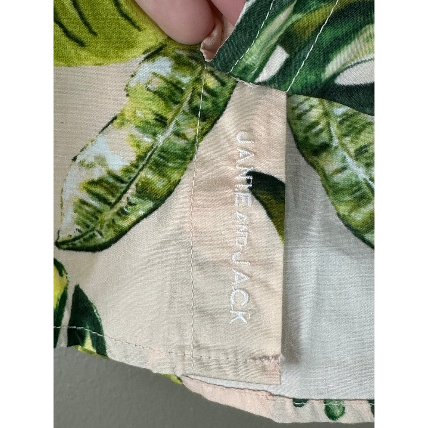 Boy’s Janie & Jack Pink Hawaiian Print Short Sleeve Button Down Size 6-12 Months