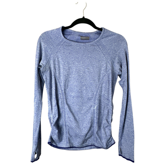 Athleta 'Fast Track' Blue Long Sleeve Athletic Workout Shirt Size Small
