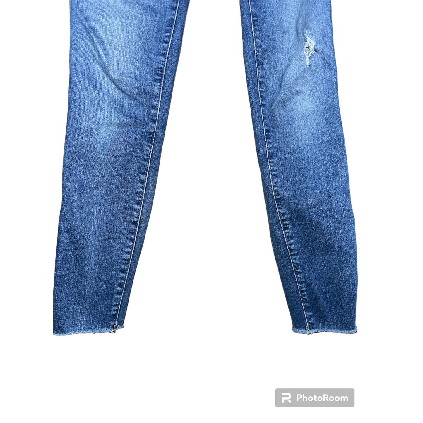 Madewell 10 Inch High-Rise Skinny Jeans Buttonfly Slight Distress Size 26